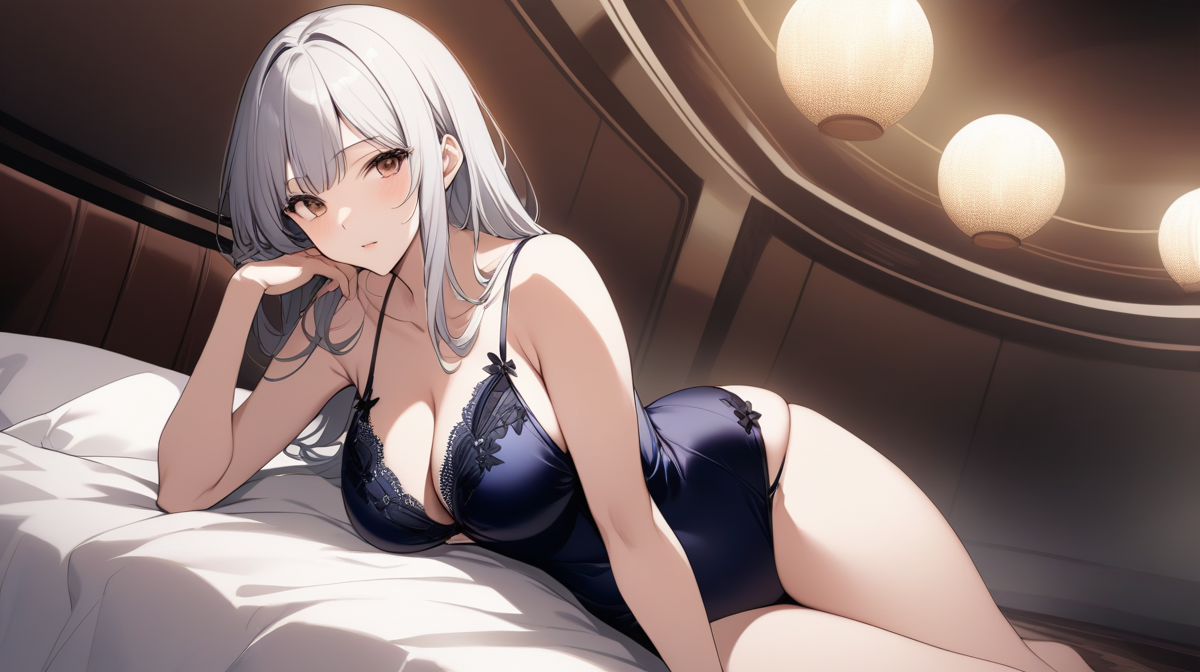 上品なランジェリー姿の成人女性のイメージ