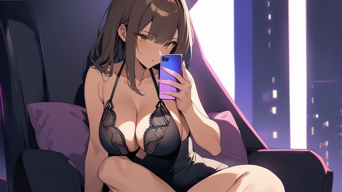 スマホで新しい脱出企画を確認する成人女性のイメージ